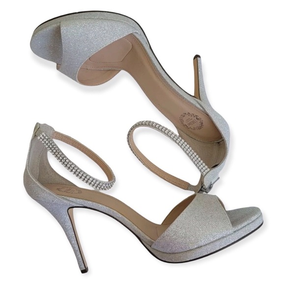 I. Miller Open Toe Rhinestone Ankle Pump - Picture 2 of 12